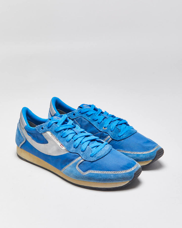 SS2014 Diesel Blue Suede 'Pass On' Low Trainers - UK8.5