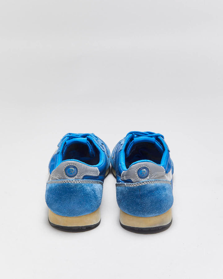 SS2014 Diesel Blue Suede 'Pass On' Low Trainers - UK8.5