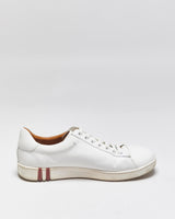 Bally 'Asher/607' White Calfskin Leather Low Top Trainers - UK8