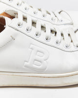 Bally 'Asher/607' White Calfskin Leather Low Top Trainers - UK8