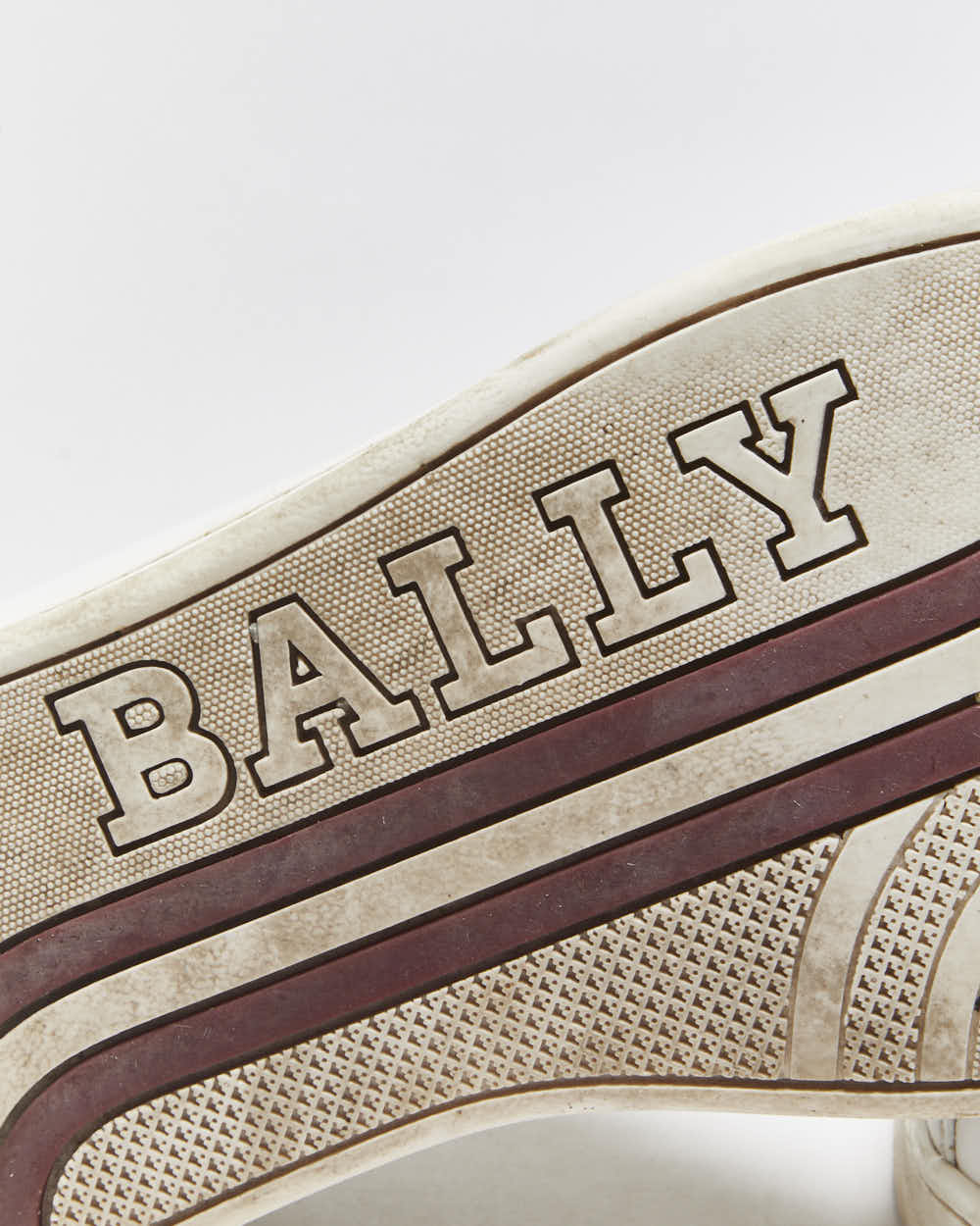 Bally 'Asher/607' White Calfskin Leather Low Top Trainers - UK8