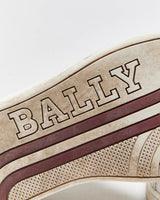 Bally 'Asher/607' White Calfskin Leather Low Top Trainers - UK8