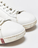 Bally 'Asher/607' White Calfskin Leather Low Top Trainers - UK8