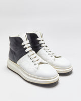 2021 Alexander Mcqueen Calfskin Leather Colourblock Exaggerated Sole High Top Trainers - UK7