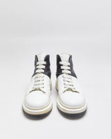 2021 Alexander Mcqueen Calfskin Leather Colourblock Exaggerated Sole High Top Trainers - UK7