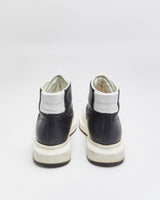 2021 Alexander Mcqueen Calfskin Leather Colourblock Exaggerated Sole High Top Trainers - UK7
