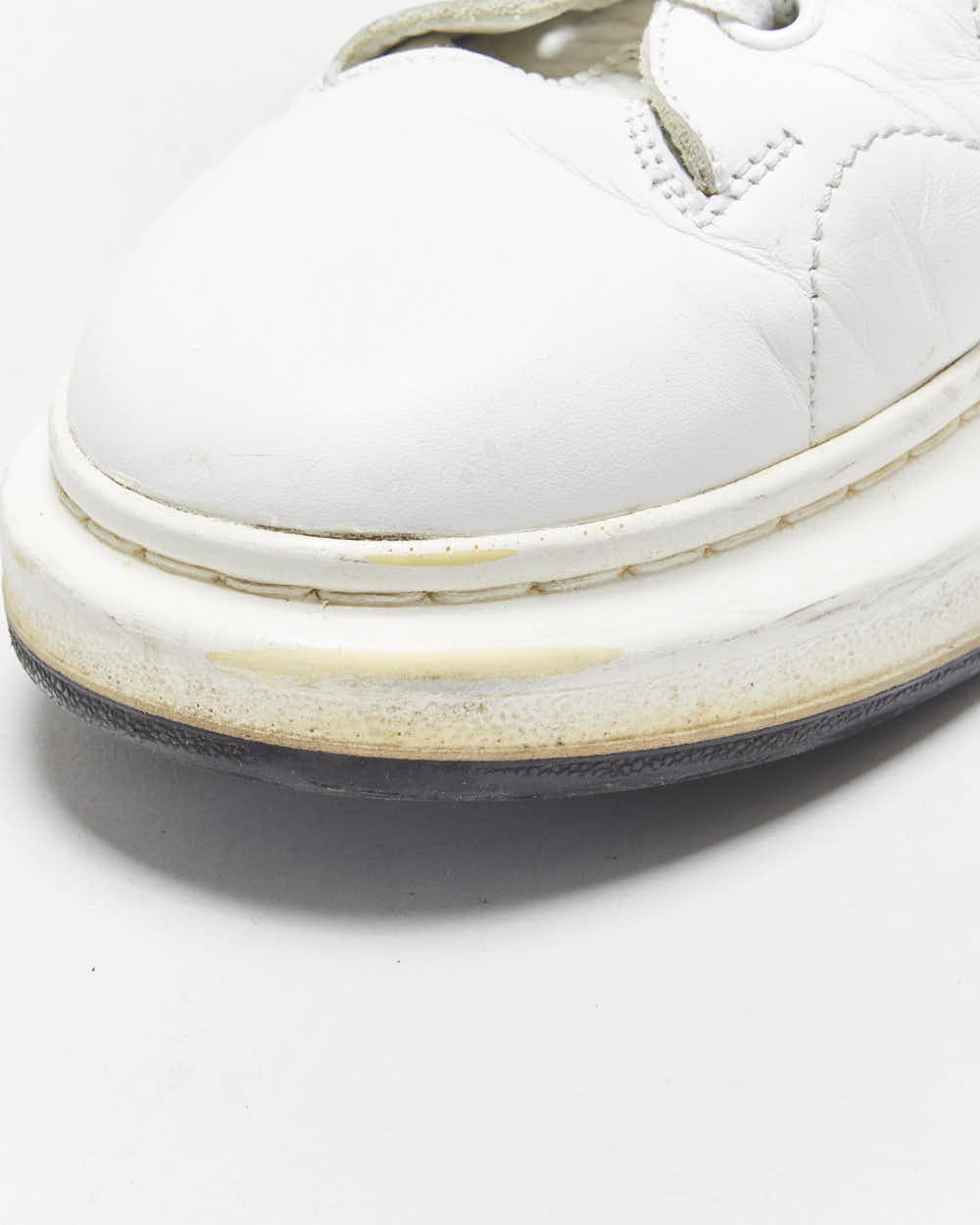 2021 Alexander Mcqueen Calfskin Leather Colourblock Exaggerated Sole High Top Trainers - UK7