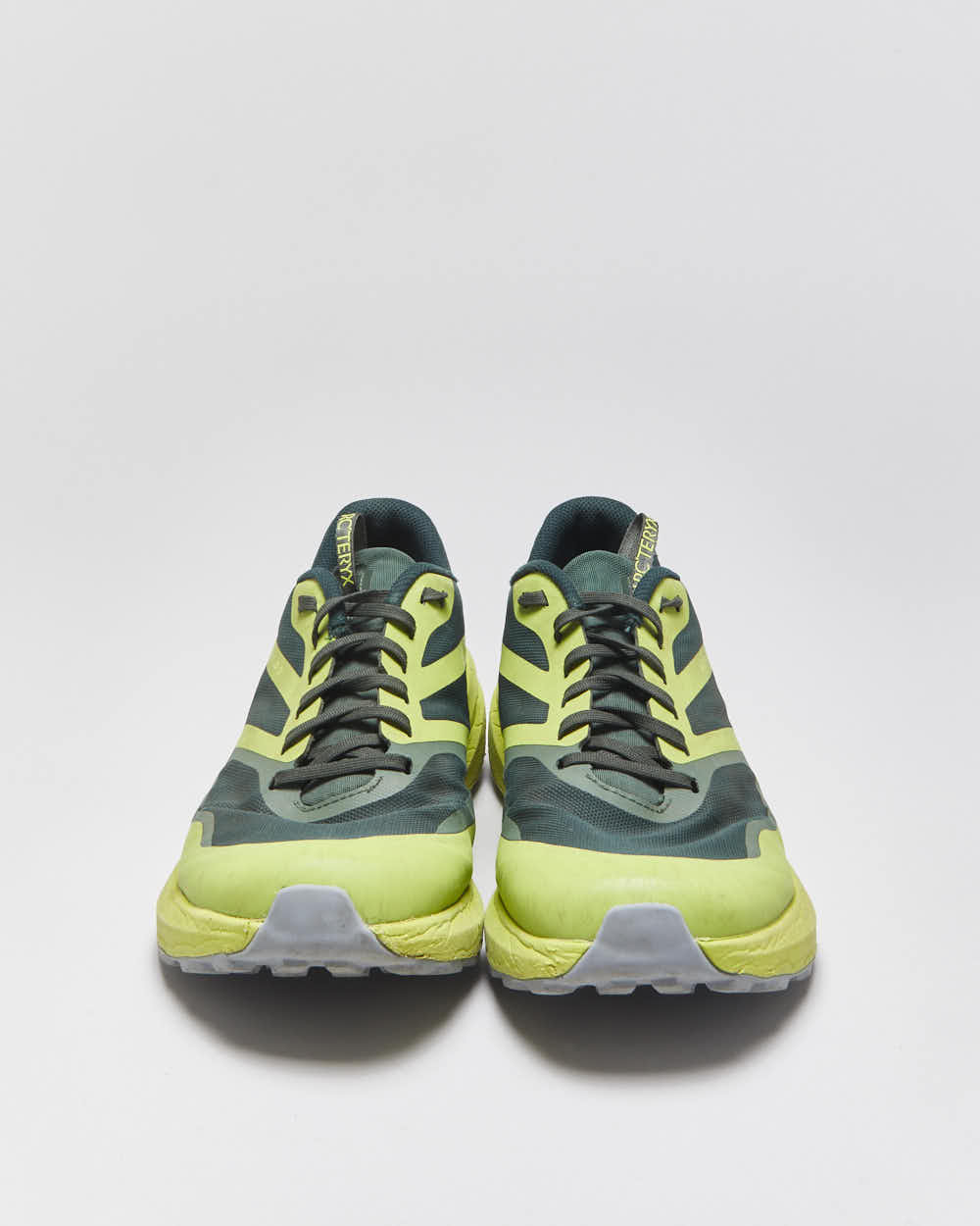 2022 Arc'teryx Novan LD3 Volt/Forest Green Vibram Trail Running Trainers - UK9