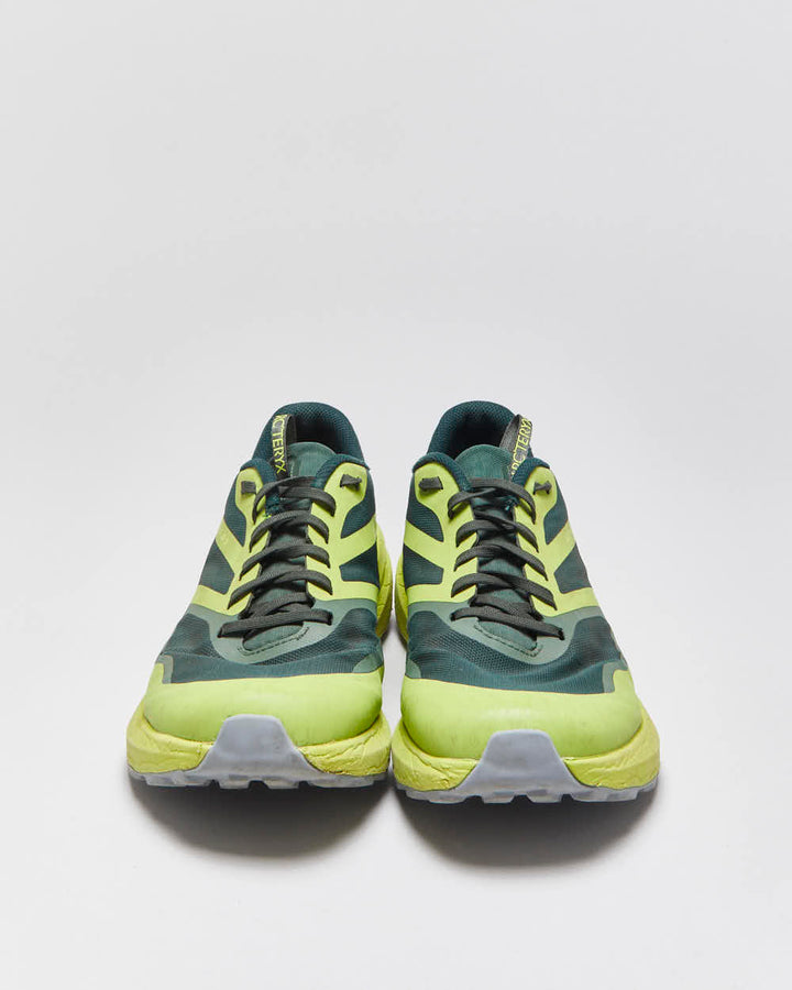 2022 Arc'teryx Novan LD3 Volt/Forest Green Vibram Trail Running Trainers - UK9