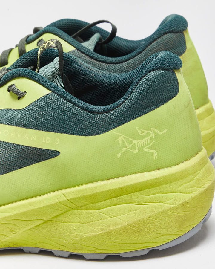 2022 Arc'teryx Novan LD3 Volt/Forest Green Vibram Trail Running Trainers - UK9