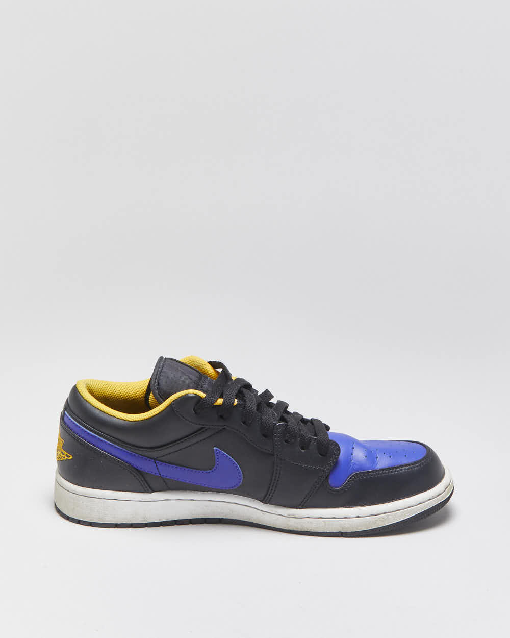 2022 Nike Air Jordan 1 Low 'Black Taxi / Dark Concord' LA Lakers Trainers - UK10