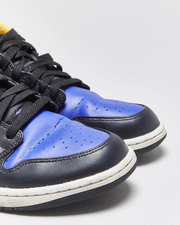 2022 Nike Air Jordan 1 Low 'Black Taxi / Dark Concord' LA Lakers Trainers - UK10