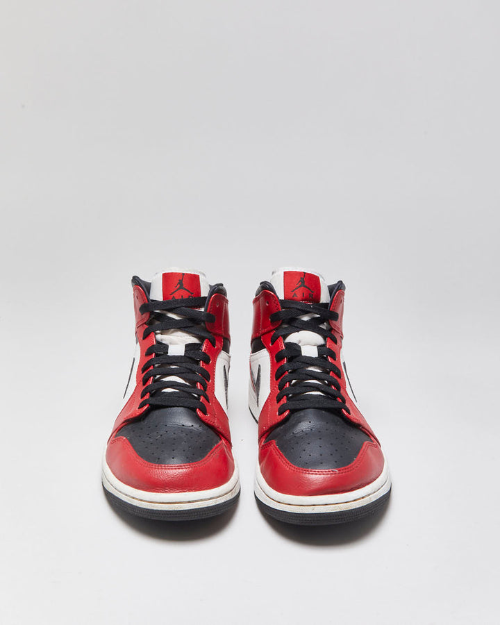 2019 Nike Air Jordan 1 Mid 'Chicago Black Toe' Trainers - UK10