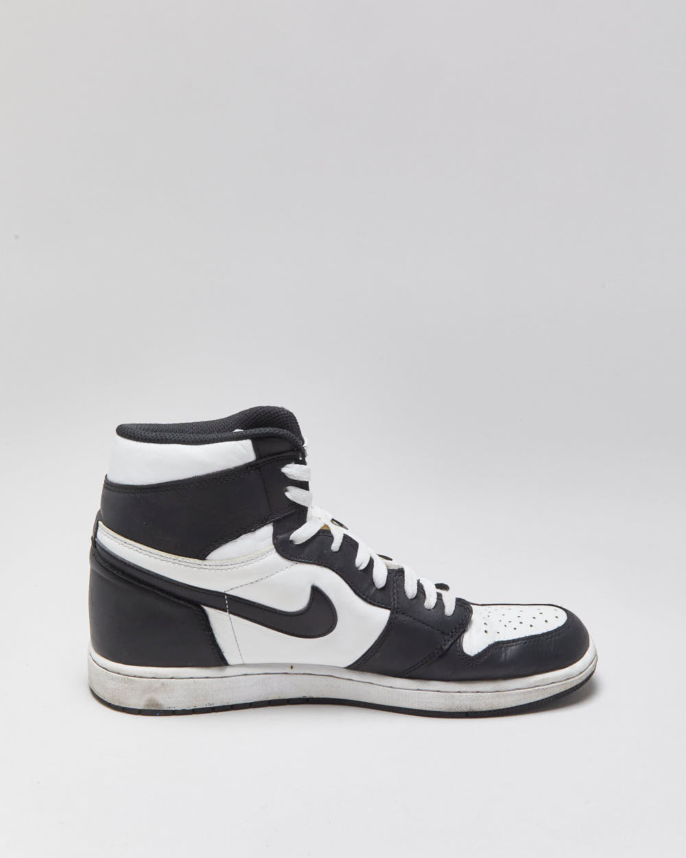 2014 Nike Air Jordan 1 Retro High OG Black/White Panda Trainers - UK9.5