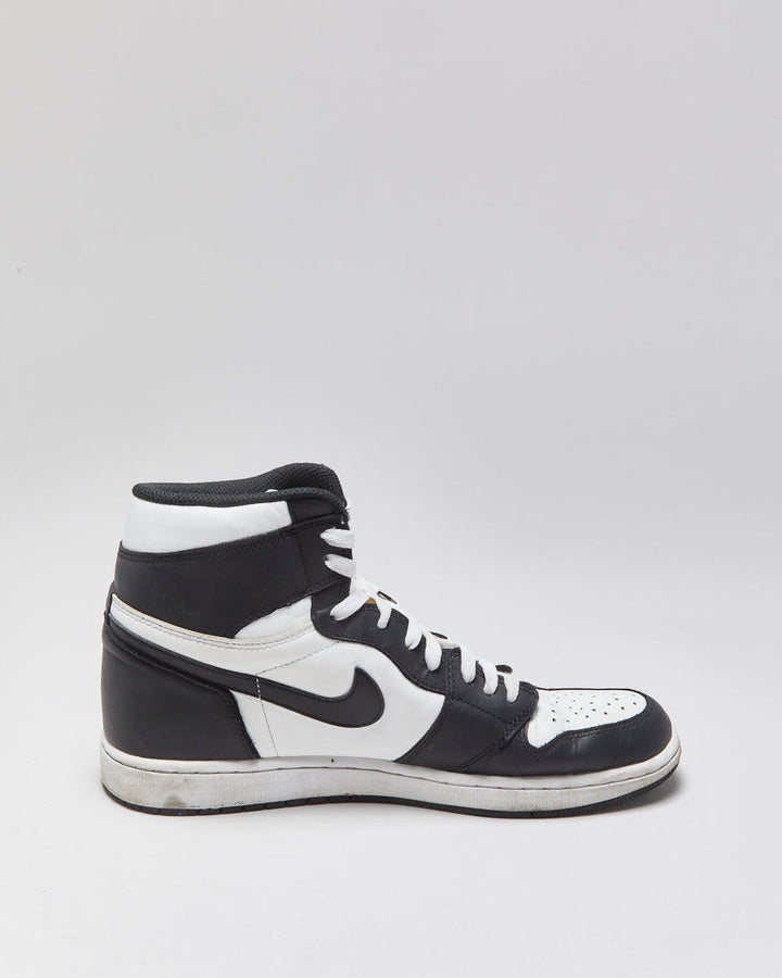 2014 Nike Air Jordan 1 Retro High OG Black/White Panda Trainers - UK9.5
