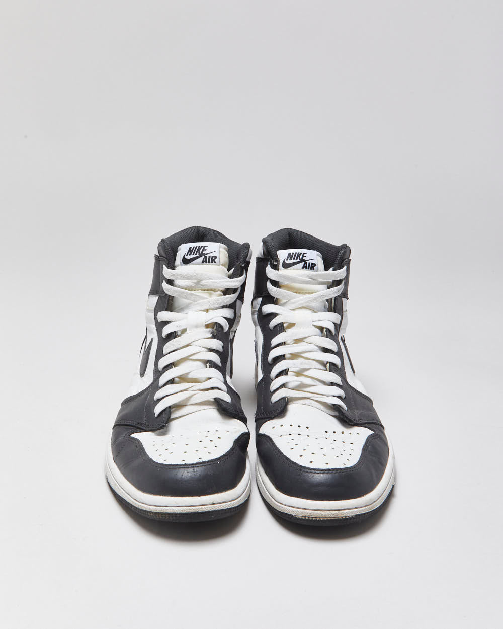 2014 Nike Air Jordan 1 Retro High OG Black/White Panda Trainers - UK9.5