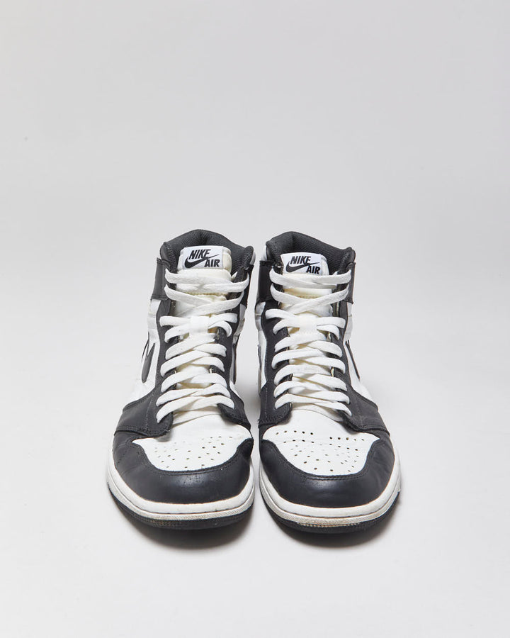 2014 Nike Air Jordan 1 Retro High OG Black/White Panda Trainers - UK9.5