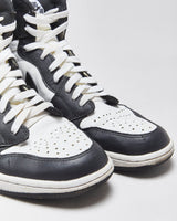2014 Nike Air Jordan 1 Retro High OG Black/White Panda Trainers - UK9.5