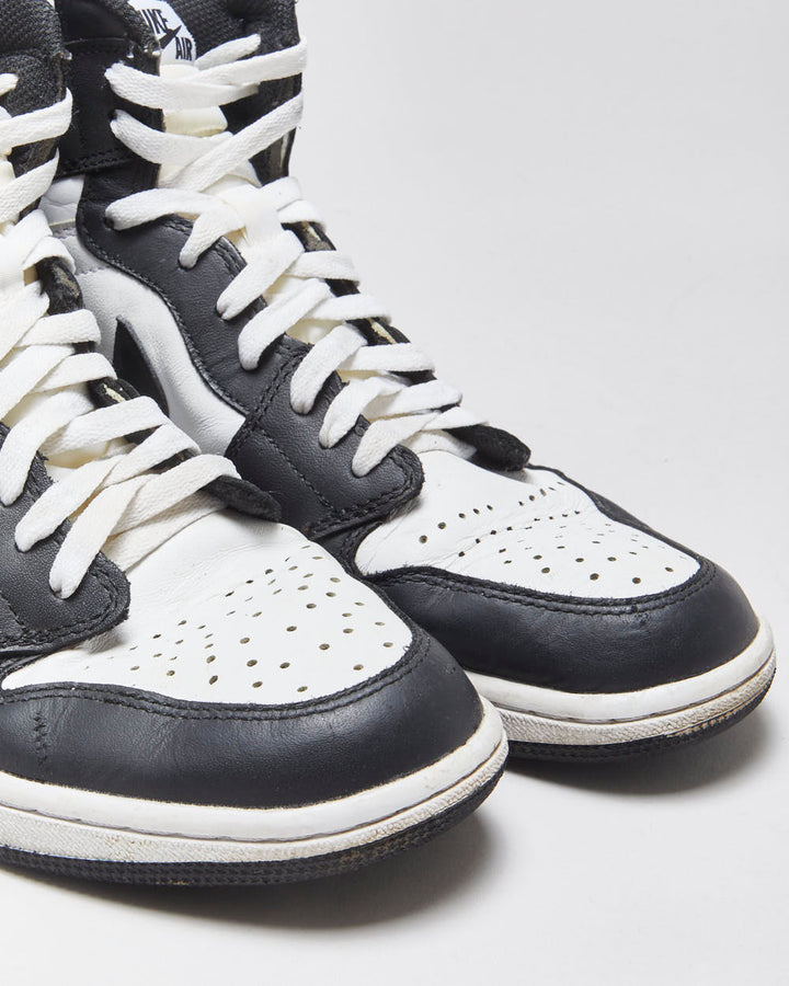 2014 Nike Air Jordan 1 Retro High OG Black/White Panda Trainers - UK9.5