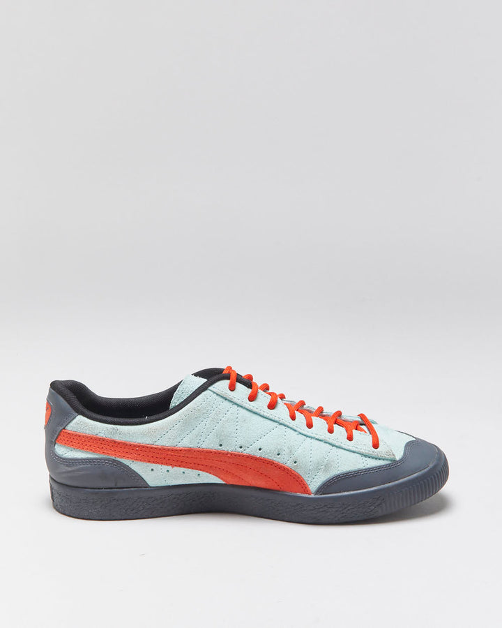 DS 2022 Puma Clyde Rubber x Perks & Mini 'PAMPUMA ISLAND' Light Aqua/Warm Earth Trainers - UK9.5