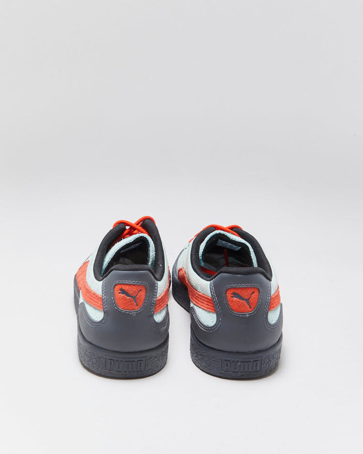 DS 2022 Puma Clyde Rubber x Perks & Mini 'PAMPUMA ISLAND' Light Aqua/Warm Earth Trainers - UK9.5