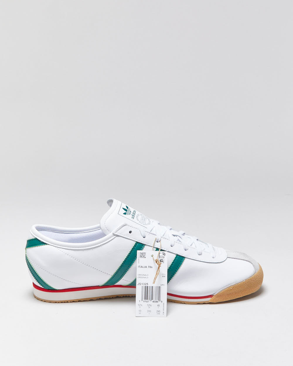 DSWT 2025 Adidas Originals Italia 70s White/Green/Gum Trainers - UK12.5