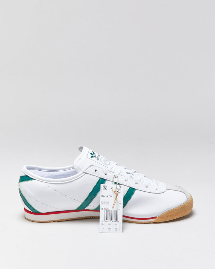 DSWT 2025 Adidas Originals Italia 70s White/Green/Gum Trainers - UK12.5