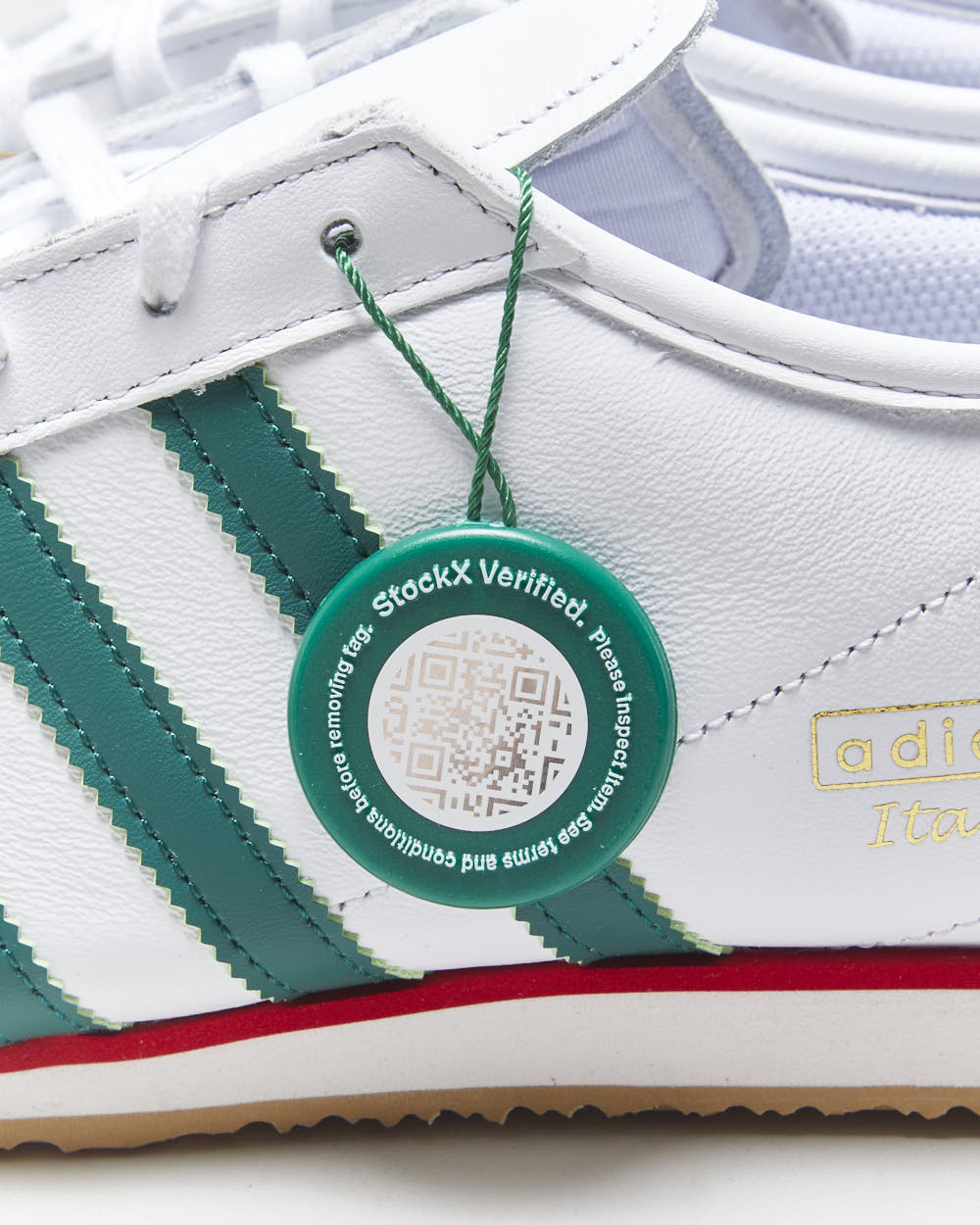 DSWT 2025 Adidas Originals Italia 70s White/Green/Gum Trainers - UK12.5