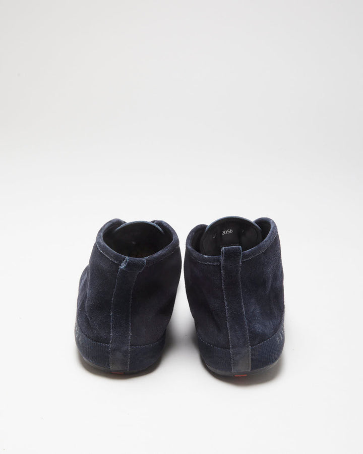 Vintage Prada Sport Midnight Navy Suede Luna Rossa Lightweight Chukka Boots - UK7