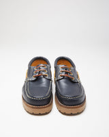 DS Molina Espana Navy Leather Chunky Deck Shoes - UK7
