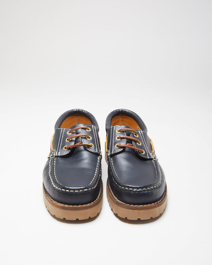 DS Molina Espana Navy Leather Chunky Deck Shoes - UK7