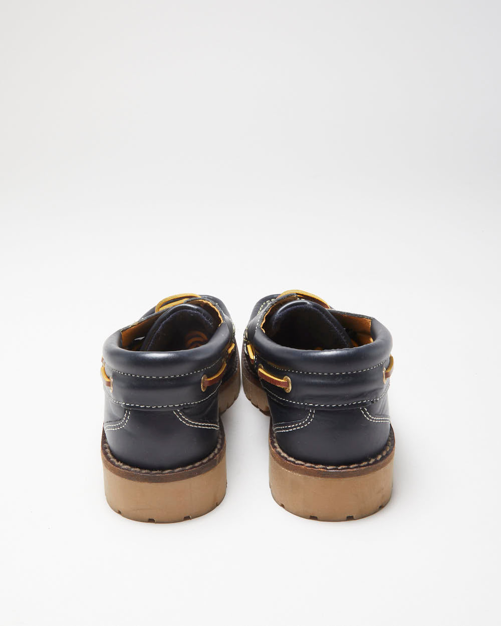 DS Molina Espana Navy Leather Chunky Deck Shoes - UK7