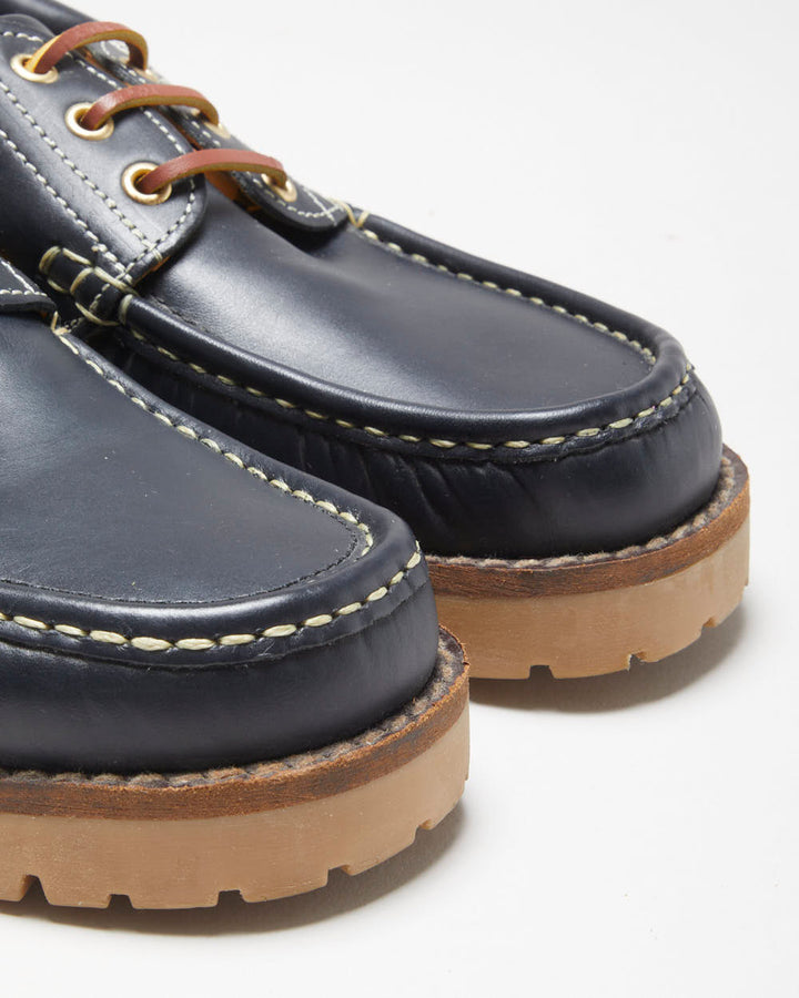 DS Molina Espana Navy Leather Chunky Deck Shoes - UK7