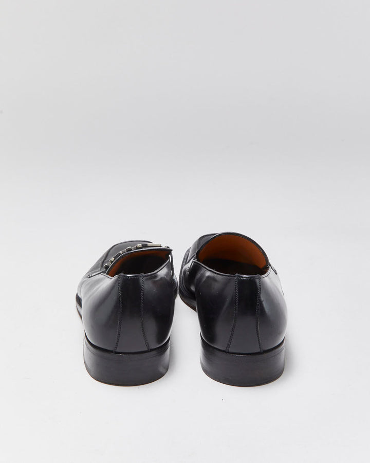 Vintage Y2K 00s Salvatore Ferragamo Leather Square Toe Horesbit Loafers - UK6.5