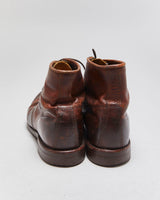 Vintage Aldo Cognac Leather Made In USA Vibram Lace Up Ankle Boots - UK12