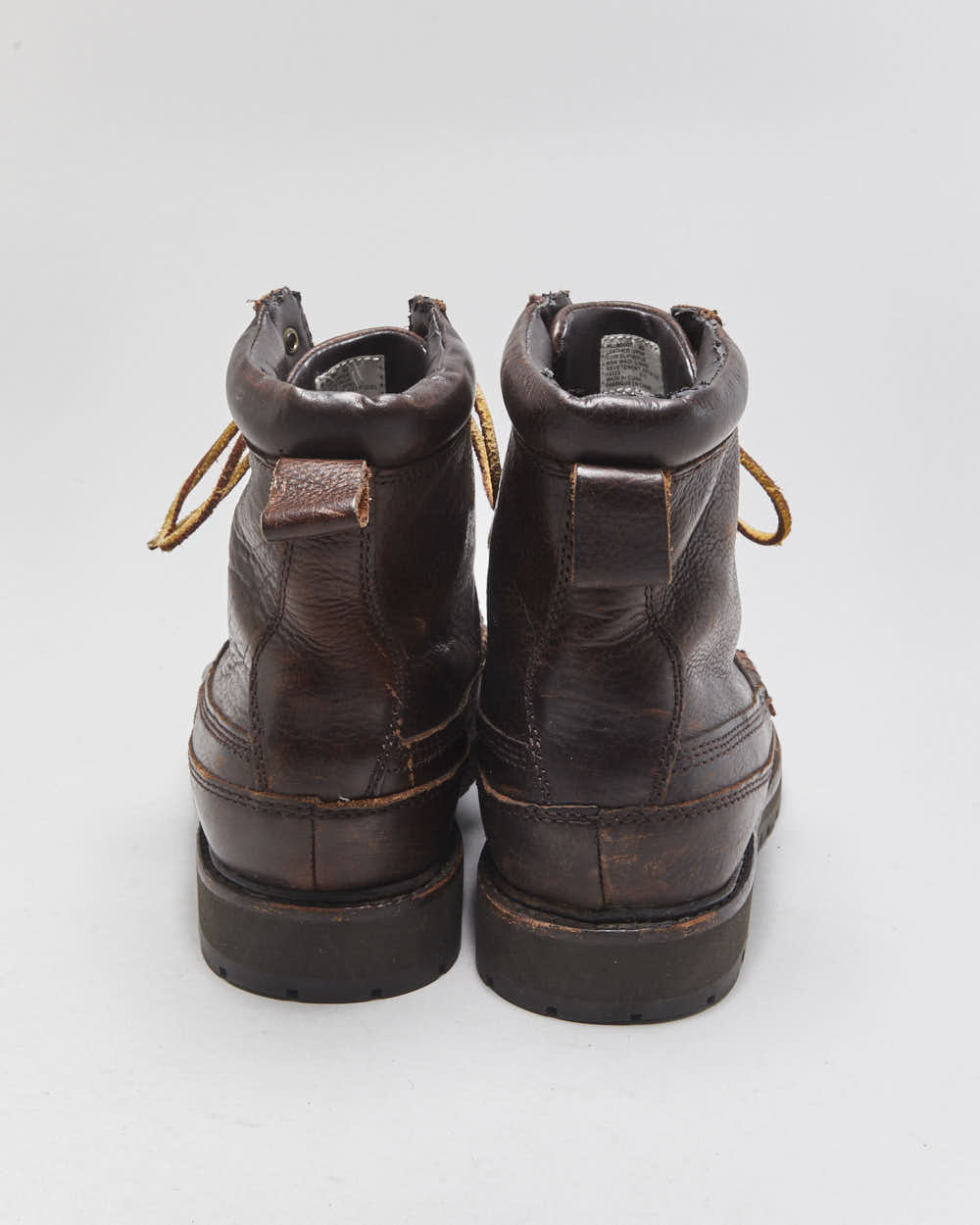 Polo Ralph Lauren Chestnut Pebbled Leather 'Willingcott' Tartan Lined Moc Toe Ankle Boots - UK8