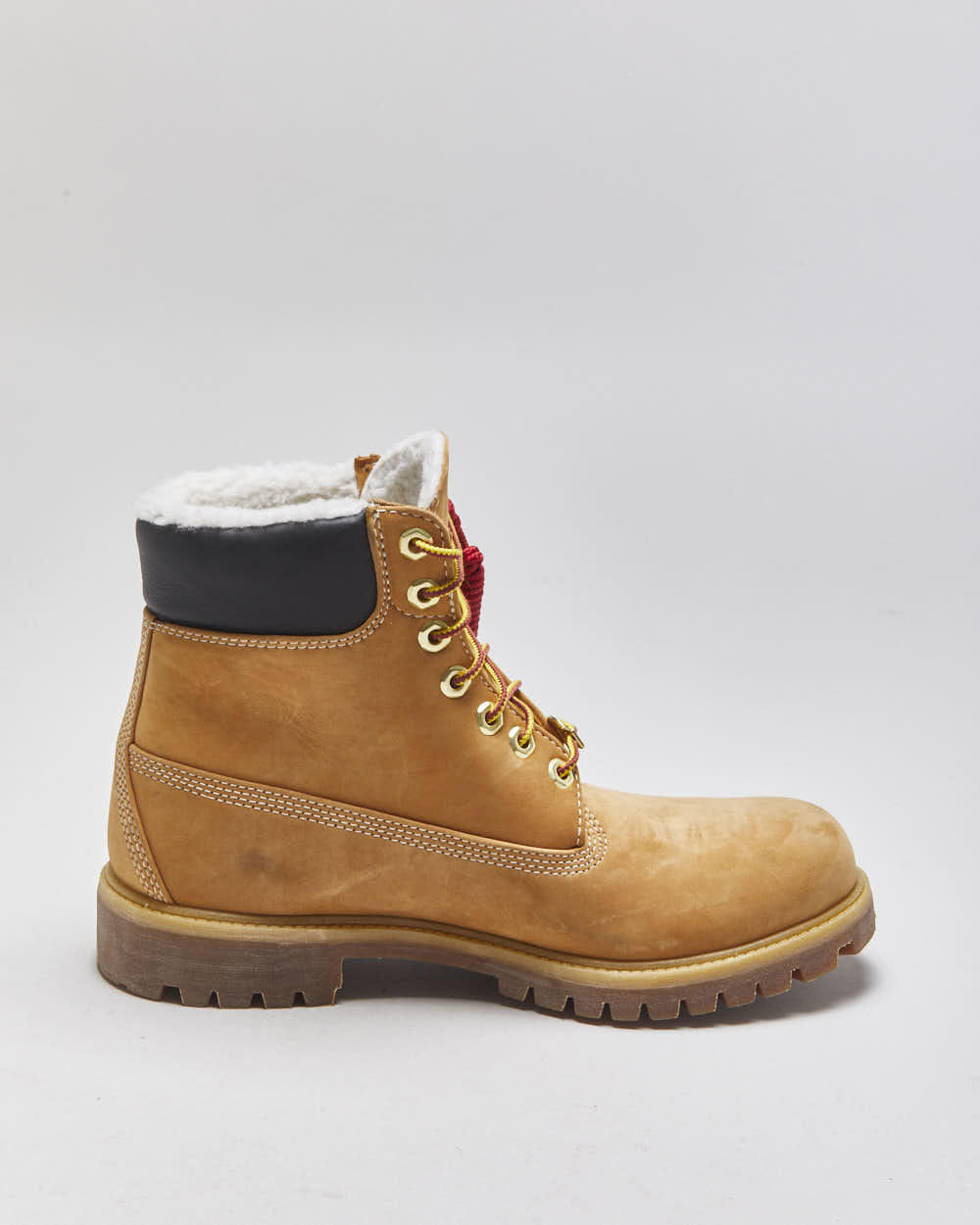 DSWT Timberland Wheat Nubuck 6" Premium Fur Warm Lined Ankle Boots - UK8