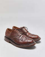 Grenson The Triple Welt Brown Leather Archie Made In England Derby Brogues - UK8