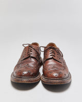 Grenson The Triple Welt Brown Leather Archie Made In England Derby Brogues - UK8