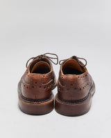 Grenson The Triple Welt Brown Leather Archie Made In England Derby Brogues - UK8