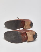 Grenson The Triple Welt Brown Leather Archie Made In England Derby Brogues - UK8