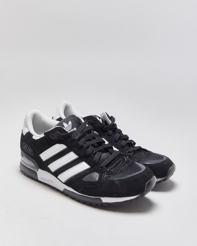 2018 Adidas Originals Black Suede ZX750 Trainers - UK10