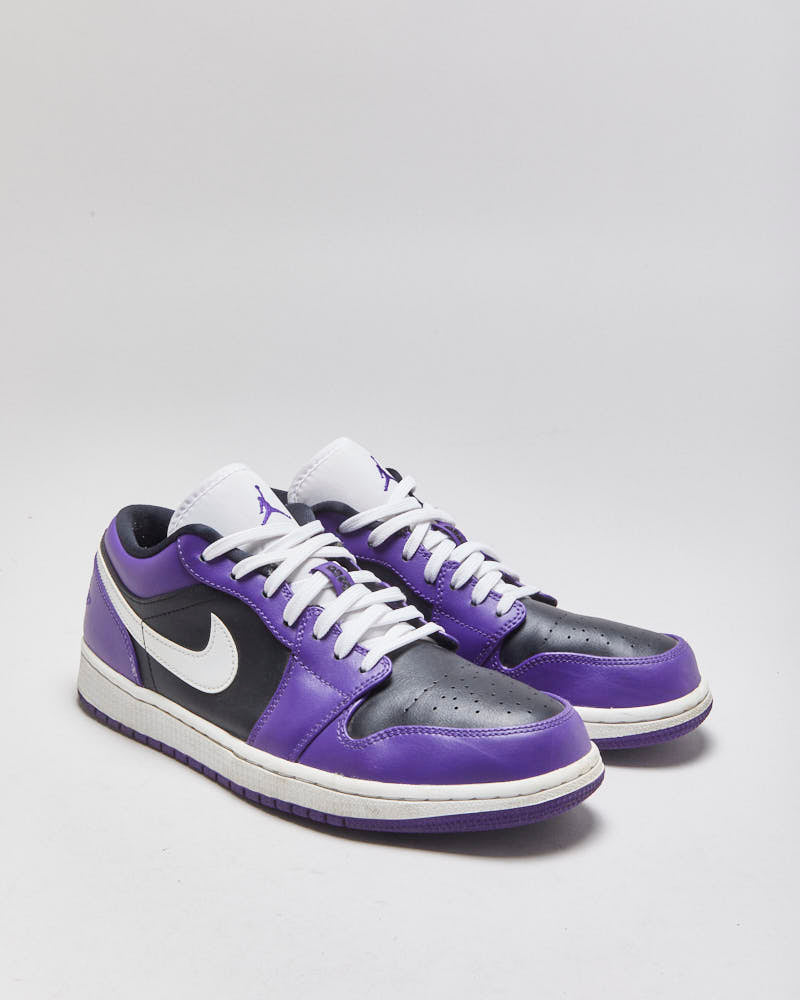 2020 Nike Air Jordan 1 Low Court Purple/White/Black Trainers - UK8.5