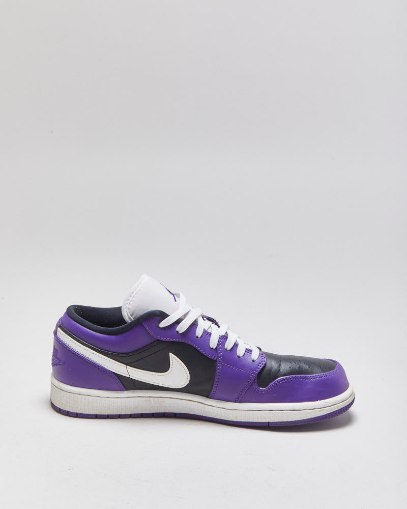 2020 Nike Air Jordan 1 Low Court Purple/White/Black Trainers - UK8.5