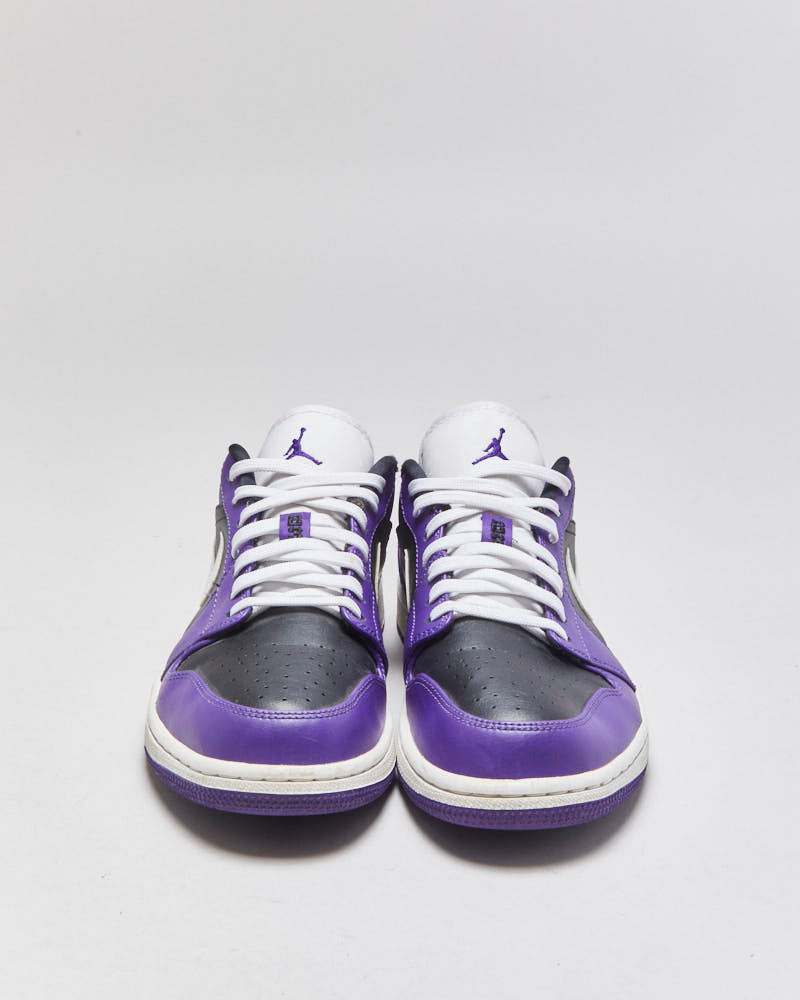 2020 Nike Air Jordan 1 Low Court Purple/White/Black Trainers - UK8.5