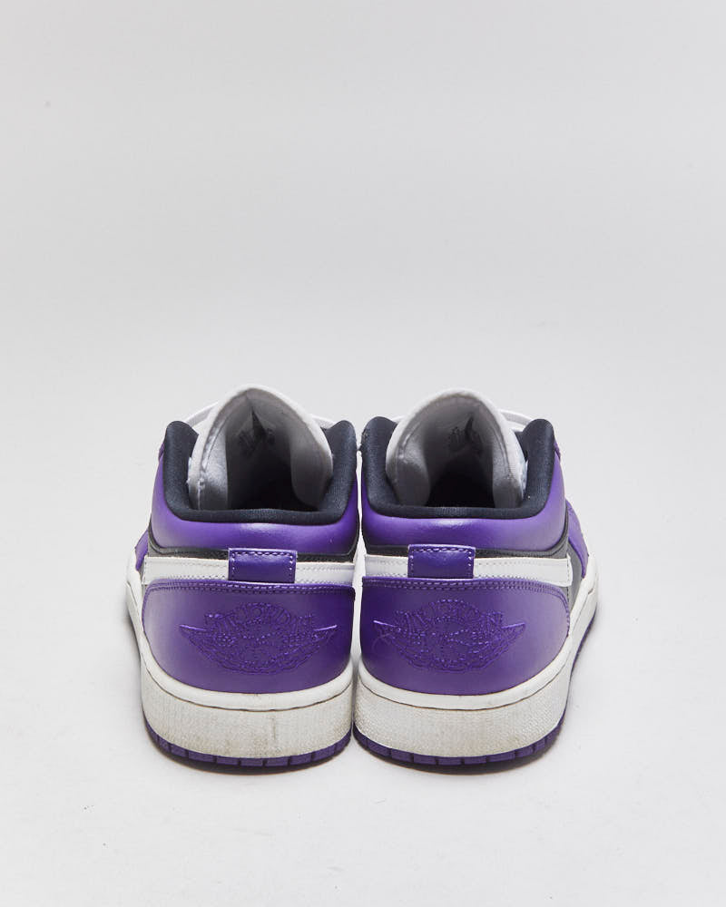 2020 Nike Air Jordan 1 Low Court Purple/White/Black Trainers - UK8.5