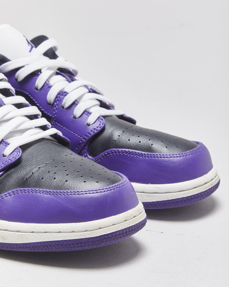 2020 Nike Air Jordan 1 Low Court Purple/White/Black Trainers - UK8.5