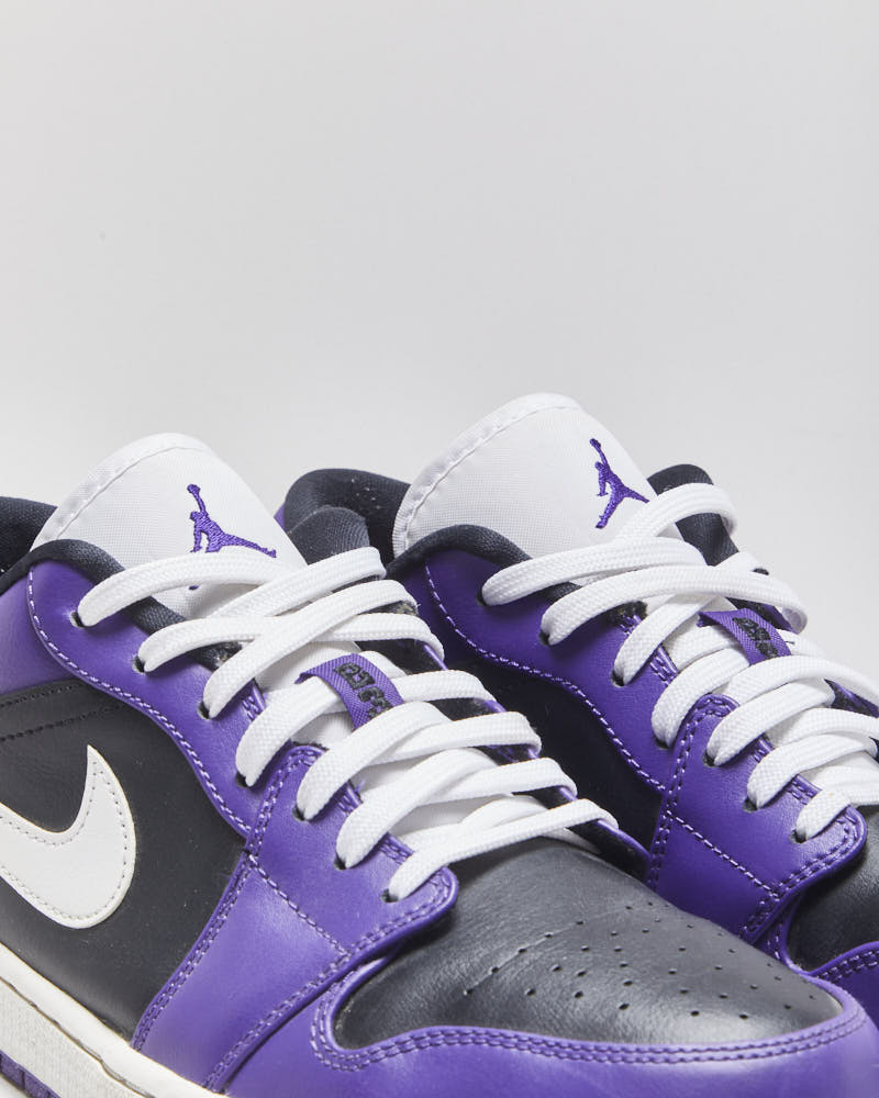 2020 Nike Air Jordan 1 Low Court Purple/White/Black Trainers - UK8.5
