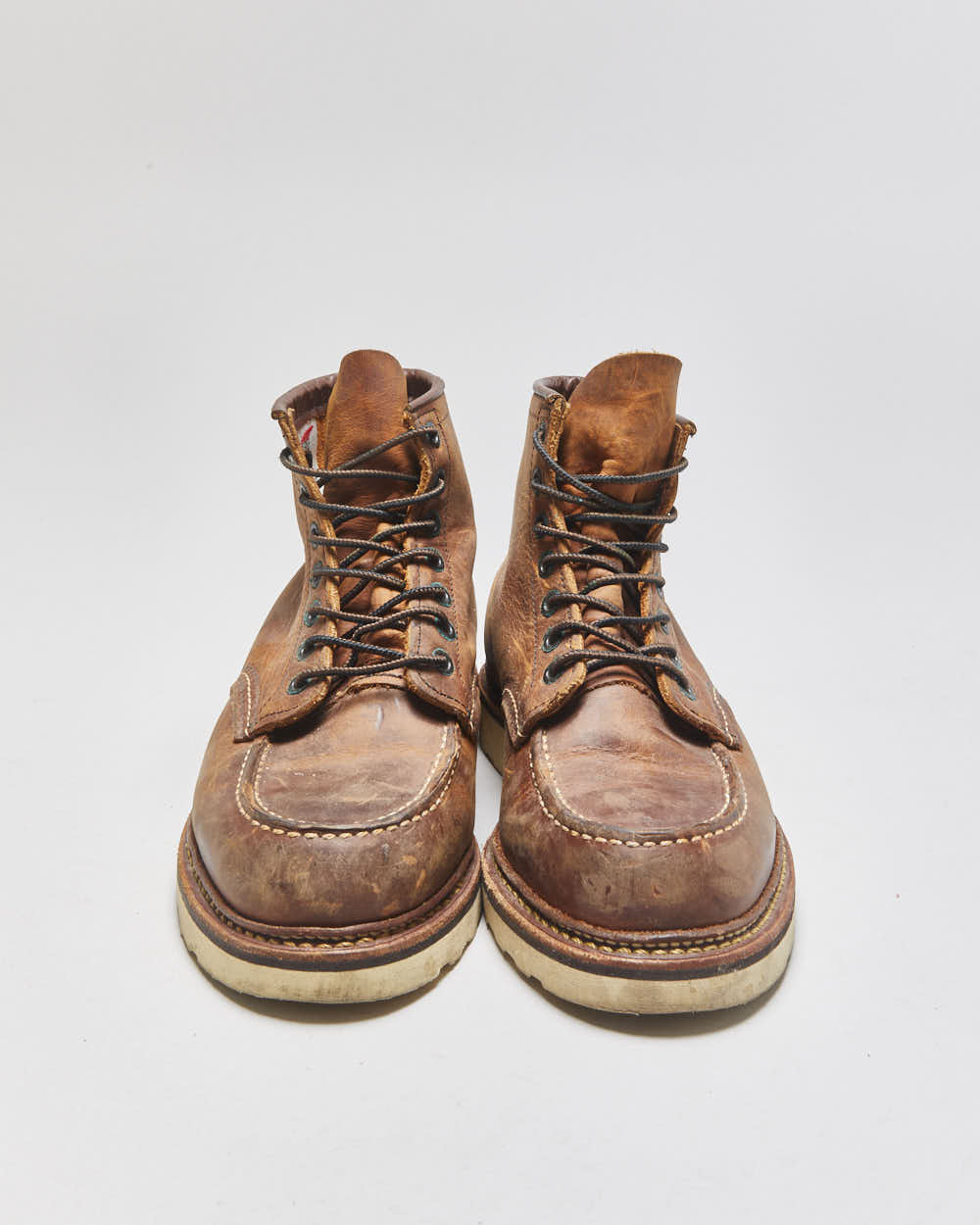 2012 Red Wing Classic 1907 Union Made In USA Copper Rough &amp; Tough Leather Moc Toe Ankle Boots - UK6