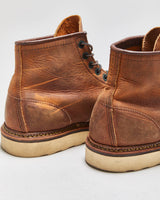 2012 Red Wing Classic 1907 Union Made In USA Copper Rough &amp; Tough Leather Moc Toe Ankle Boots - UK6